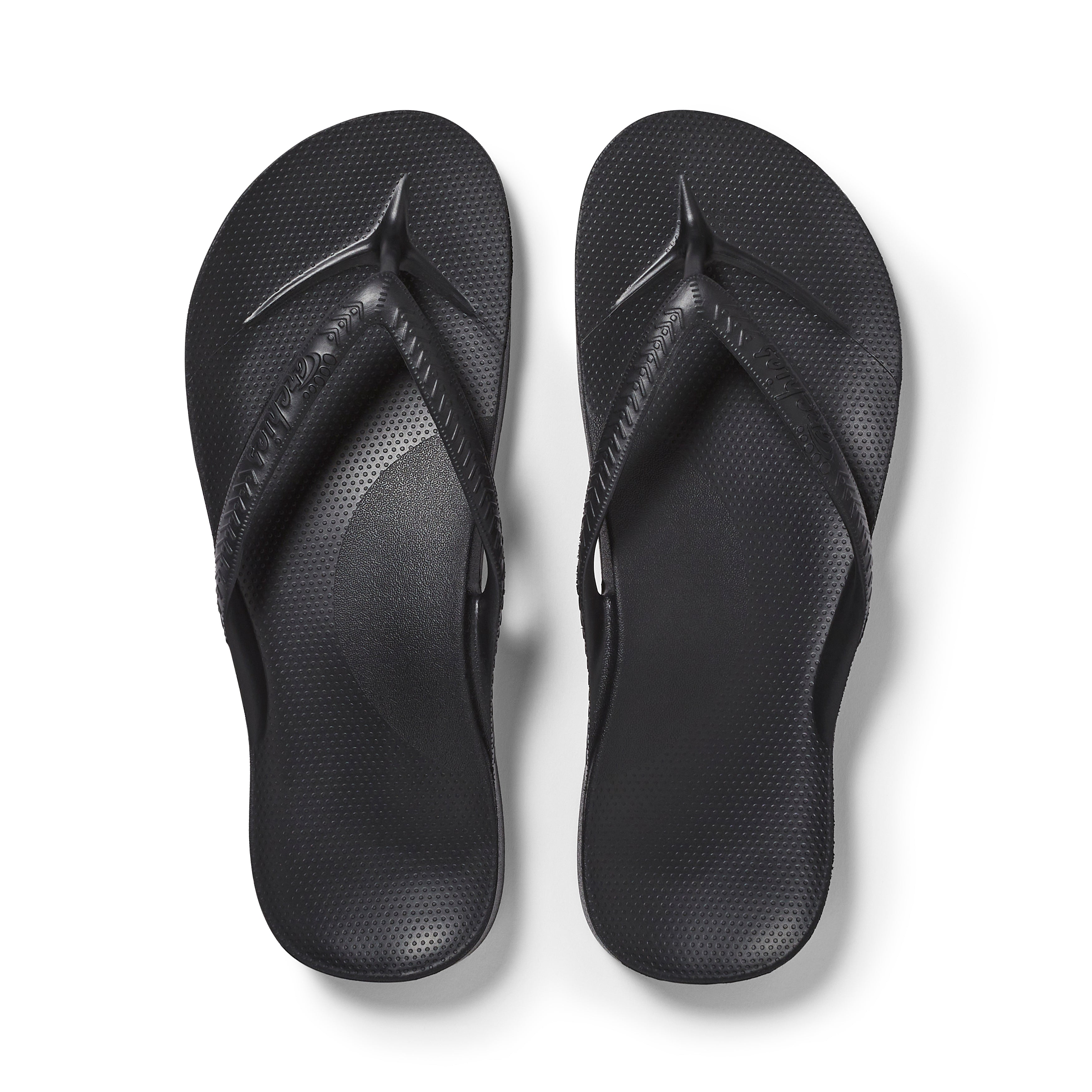 Zwart - Slippers met steunzool – Archies Footwear Pty Ltd.