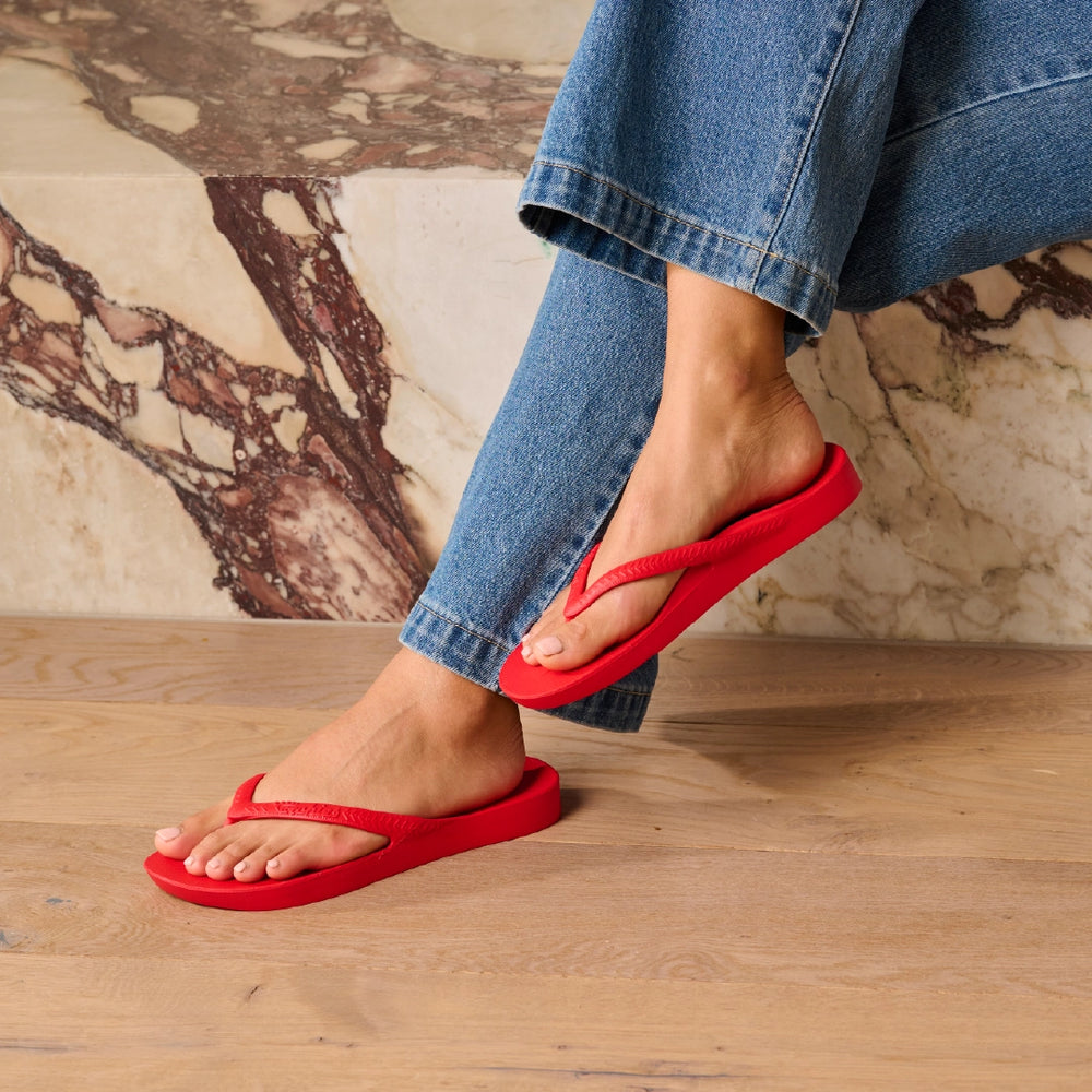  Arch Support Flip Flops - Classic - Chilli Red 