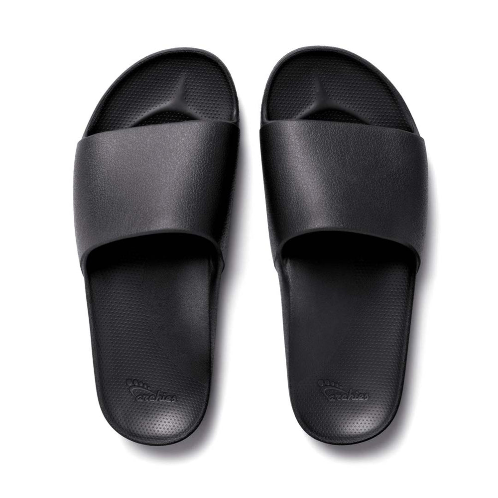 Black slides for men Clearance