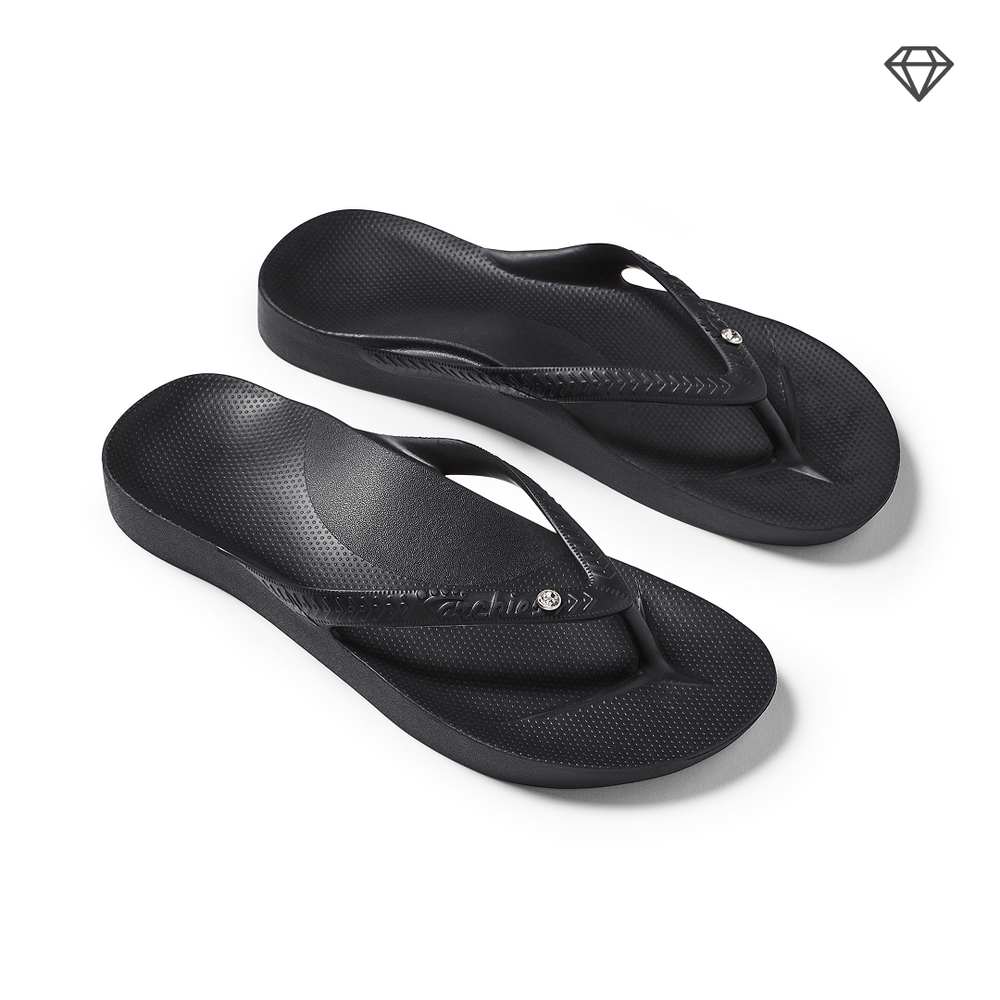  Black Crystal - steunvoet teenslippers 