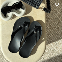 Black Crystal - steunvoet teenslippers