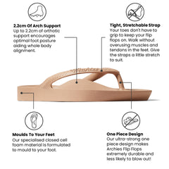 Arch Support Flip Flops - Classic - Tan