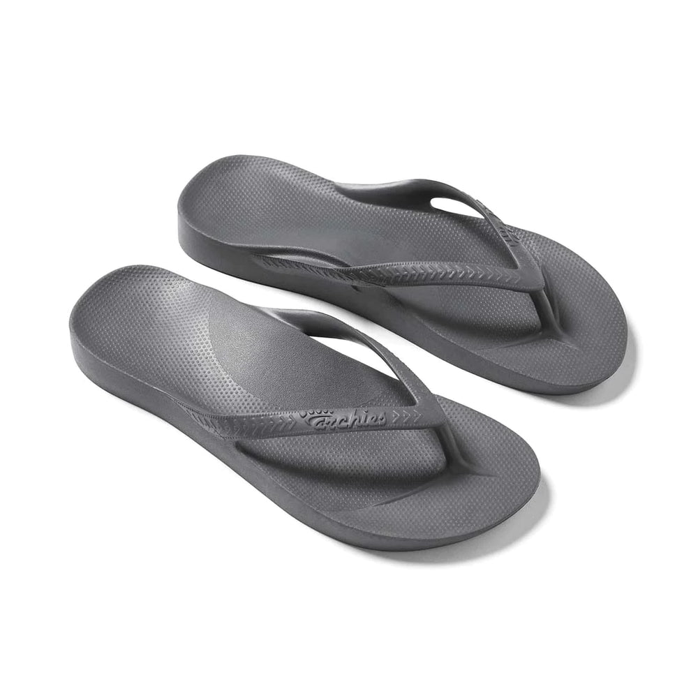 Arch Support Flip Flops - Classic - Charcoal – Archies