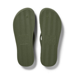 Kaki - Slippers met steunzool