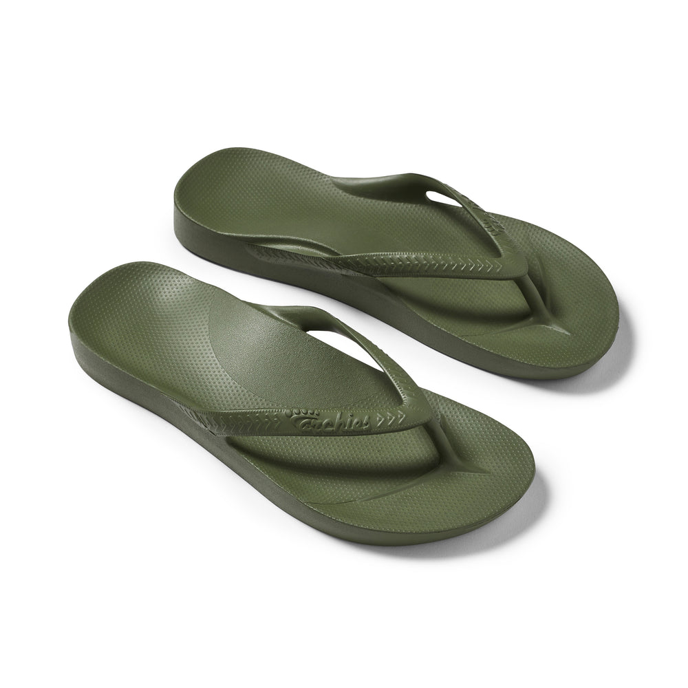  Kaki - Slippers met steunzool 